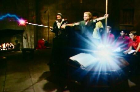 Knightmare Series 6, End of Series. Pickle strikes the mace on the quest table as Treguard aims the lightning rod.