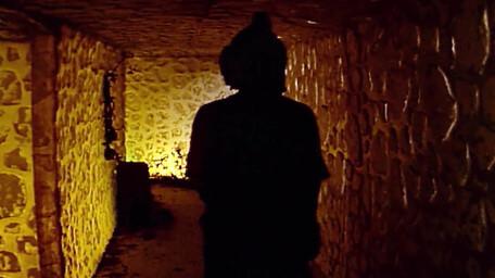 The dwarf tunnels, as seen in Series 7 of Knightmare (1993).