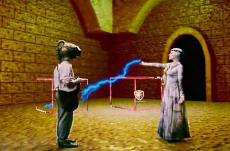 Knightmare Series 7 Team 7. Greystagg disperses one of two forcefields, surrounding a hammer.