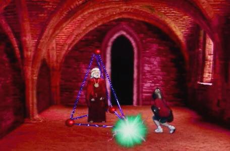 Knightmare Series 7 Team 3. Alex rolls the anode into the forcefield surrounding Hordriss.
