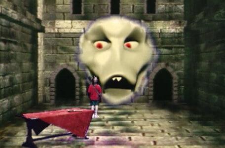 Knightmare Series 7 Team 3. The Brollachan appears in a stone room in Goth.