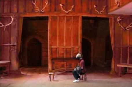 Knightmare Series 7 Team 5. Ben sits on a stool.