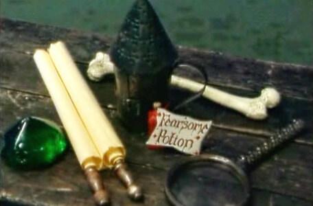 Knightmare Series 8 Team 2. The Level 2 clues include a fearsome potion and a green gem.