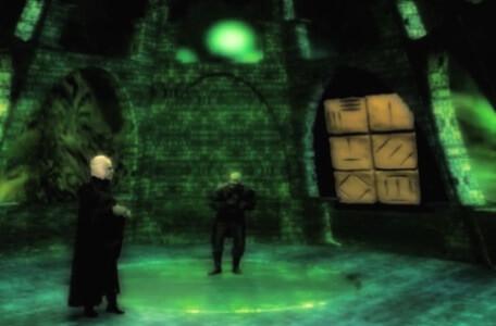 Knightmare Series 8 Team 4. Lord Fear quizzes Lissard about the rune puzzles during a spyglass scene.