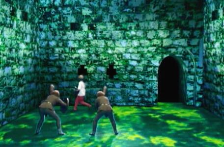 Knightmare Series 8 Team 5. Rebecca runs the wrong way as goblins close in.